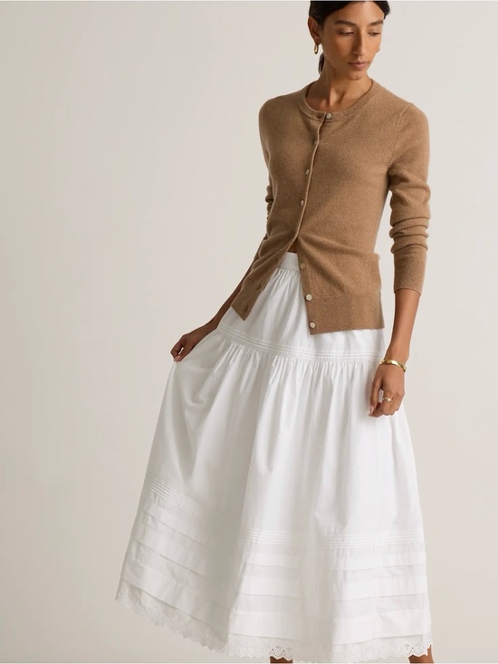 Quince Dresses & Skirts - 100% Organic Cotton Poplin Pintuck Maxi Skirt